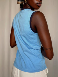 Tshirt Bleu Clair Puma S vintage