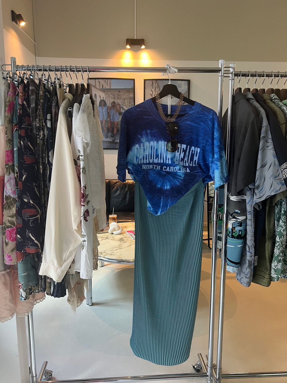 Vintage blue tie and dye t-shirt S/M