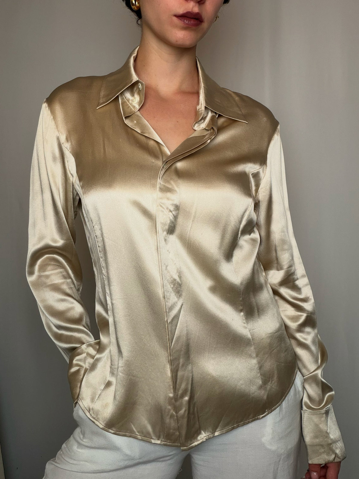 Chemise champagne M/L vintage