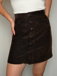 Jupe en velours brune S vintage
