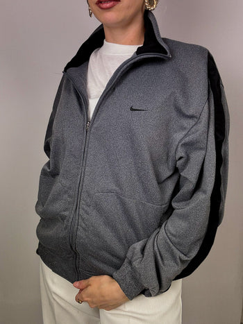 Pull à zip Nike gris et noir