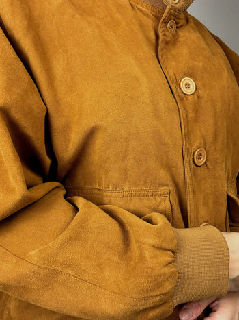 Veste en daim camel vintage