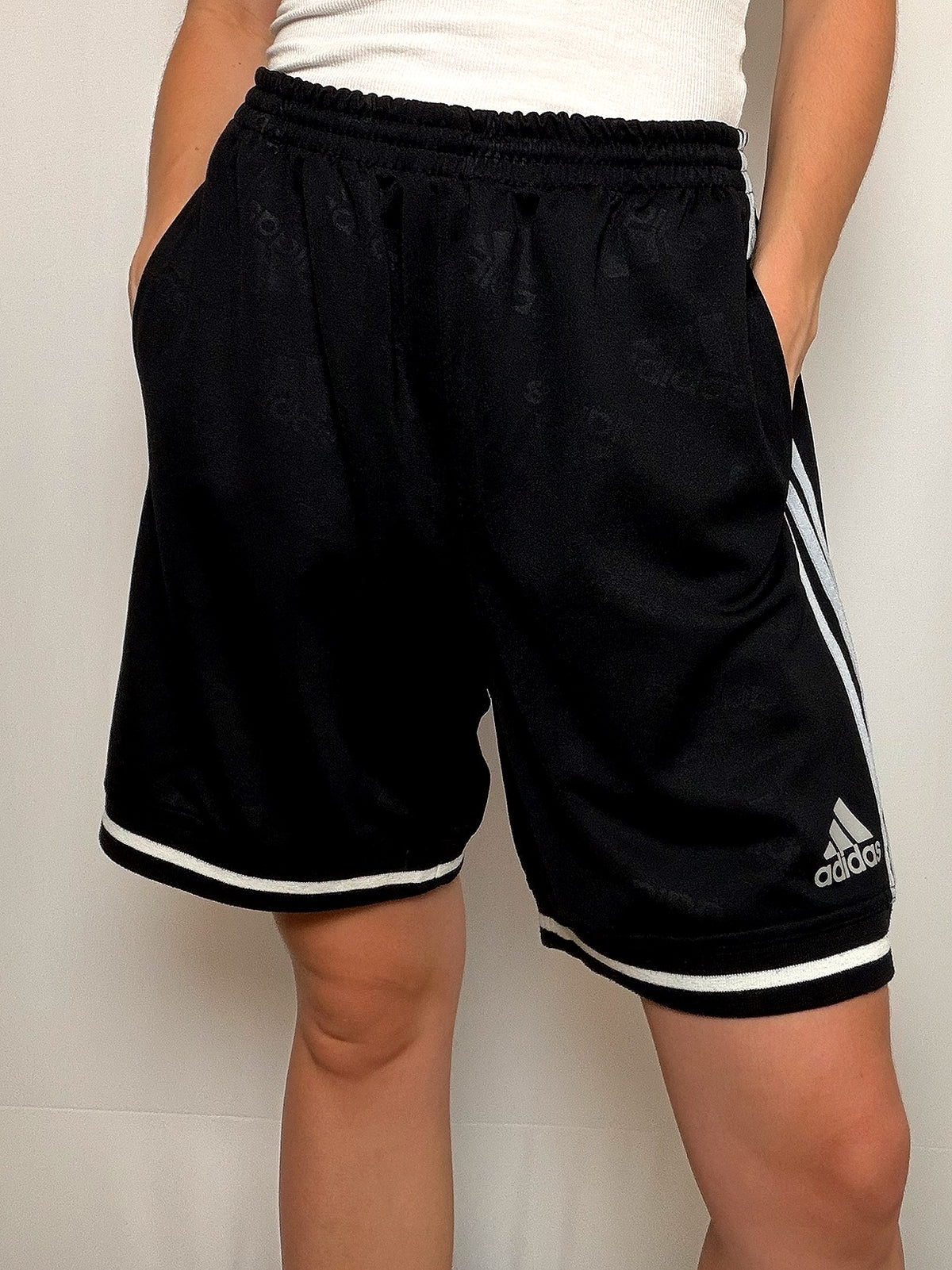 Short de sport Black Adidas S vintage