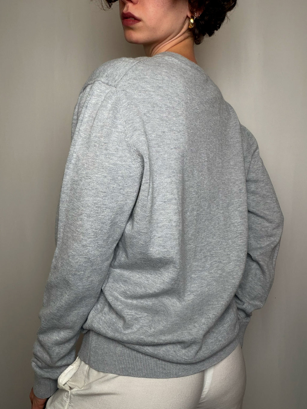 Pull Gris Lacoste L vintage