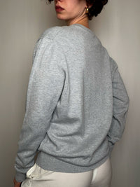 Pull Gris Lacoste L vintage
