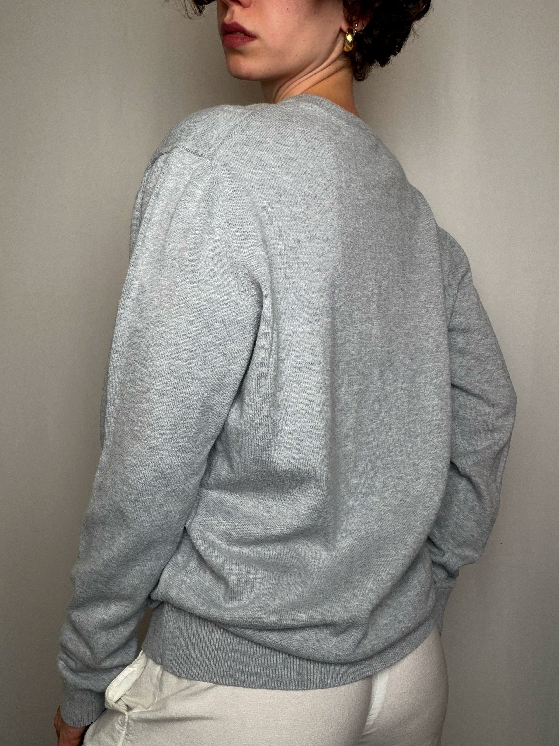 Pull Gris Lacoste L vintage