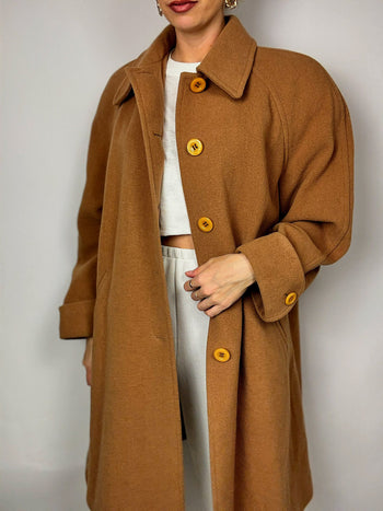 Manteau en laine camel vintage