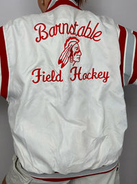 Red/white American bomber jacket Vintage XL