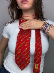 Cravate vintage rouge Gucci