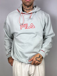 Fila hellgrauer und orangefarbener Hoodie