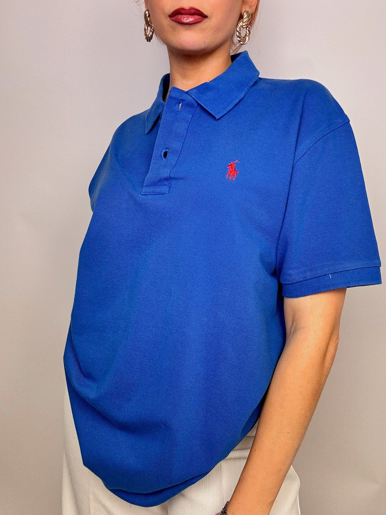 Polo RFL bleu vintage