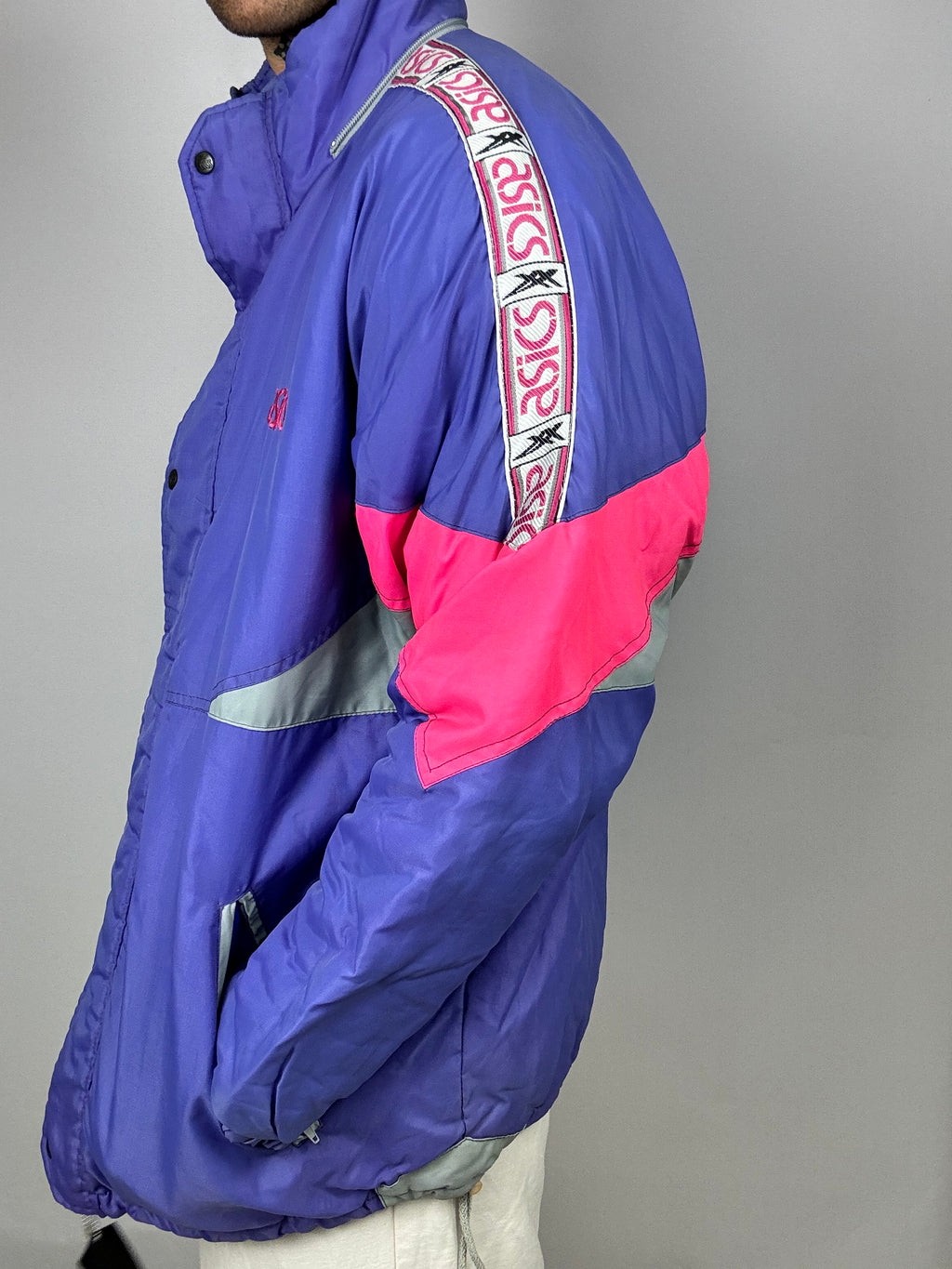 Asics purple, gray and pink jacket