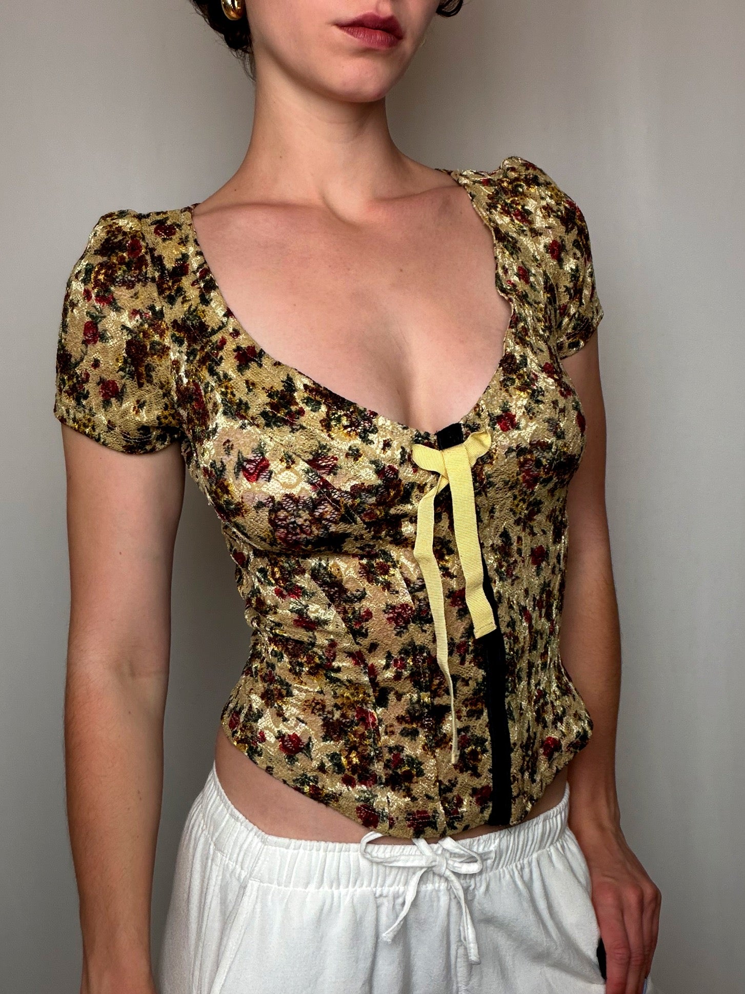 Top fitté Gold S vintage
