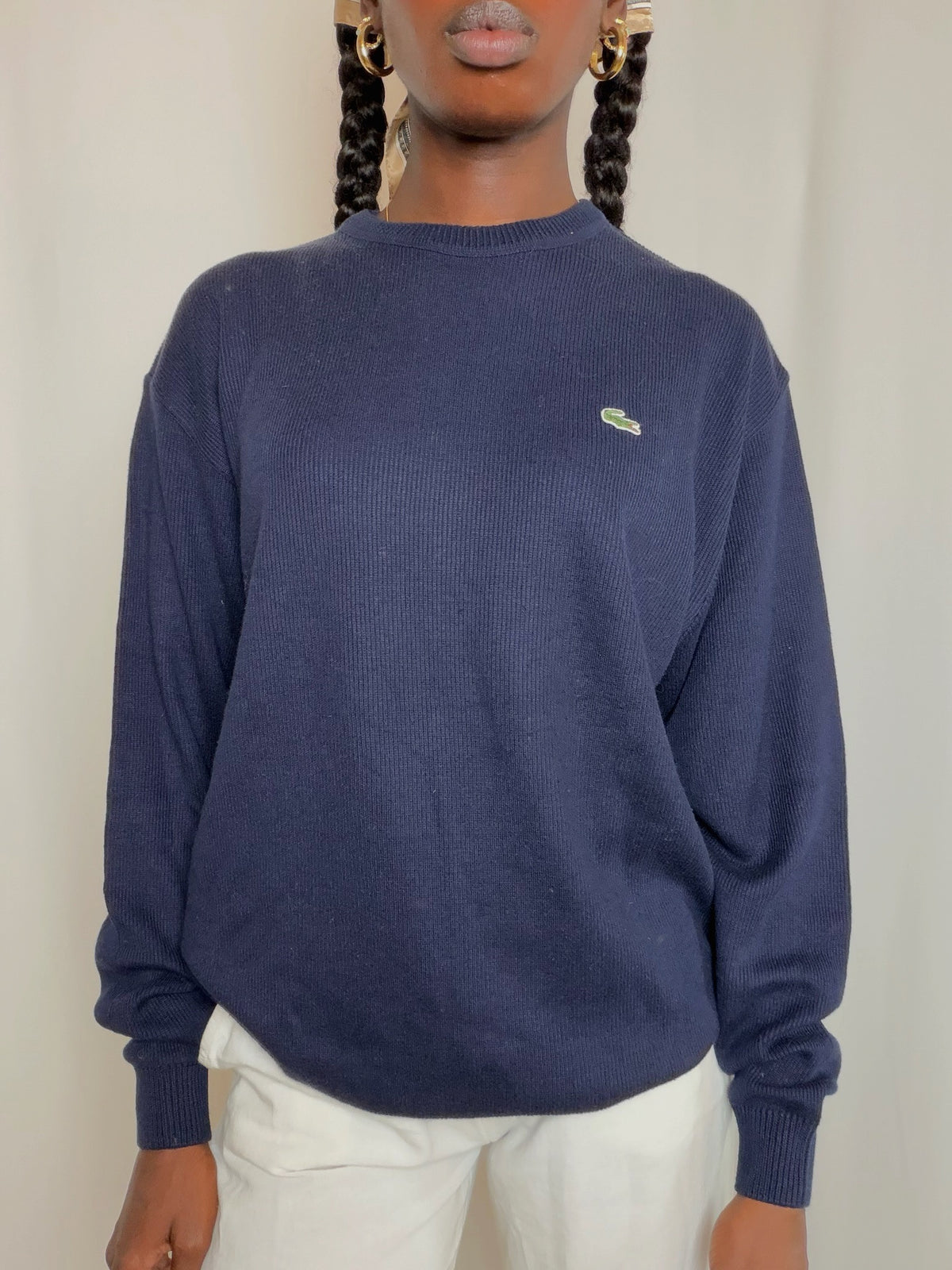 Pull marine Lacoste L vintage