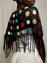 Top type foulard crocheté