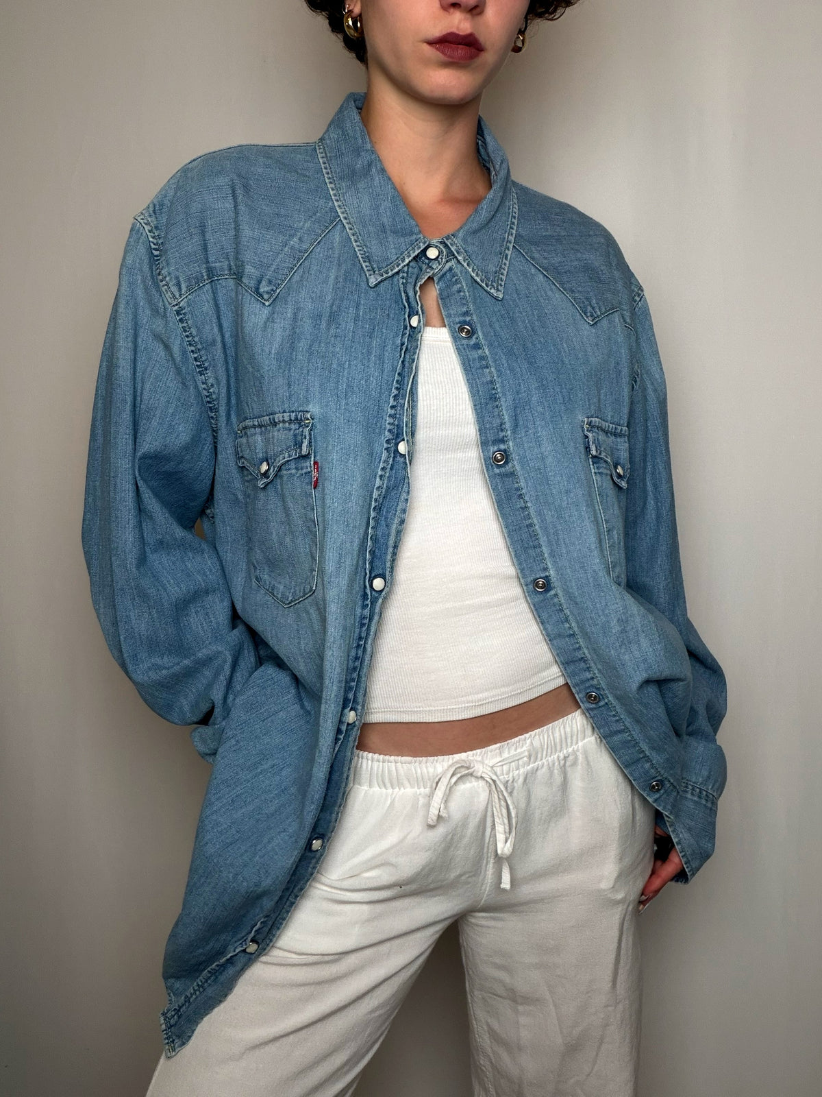 Chemise en jean bleu Levi's XL vintage