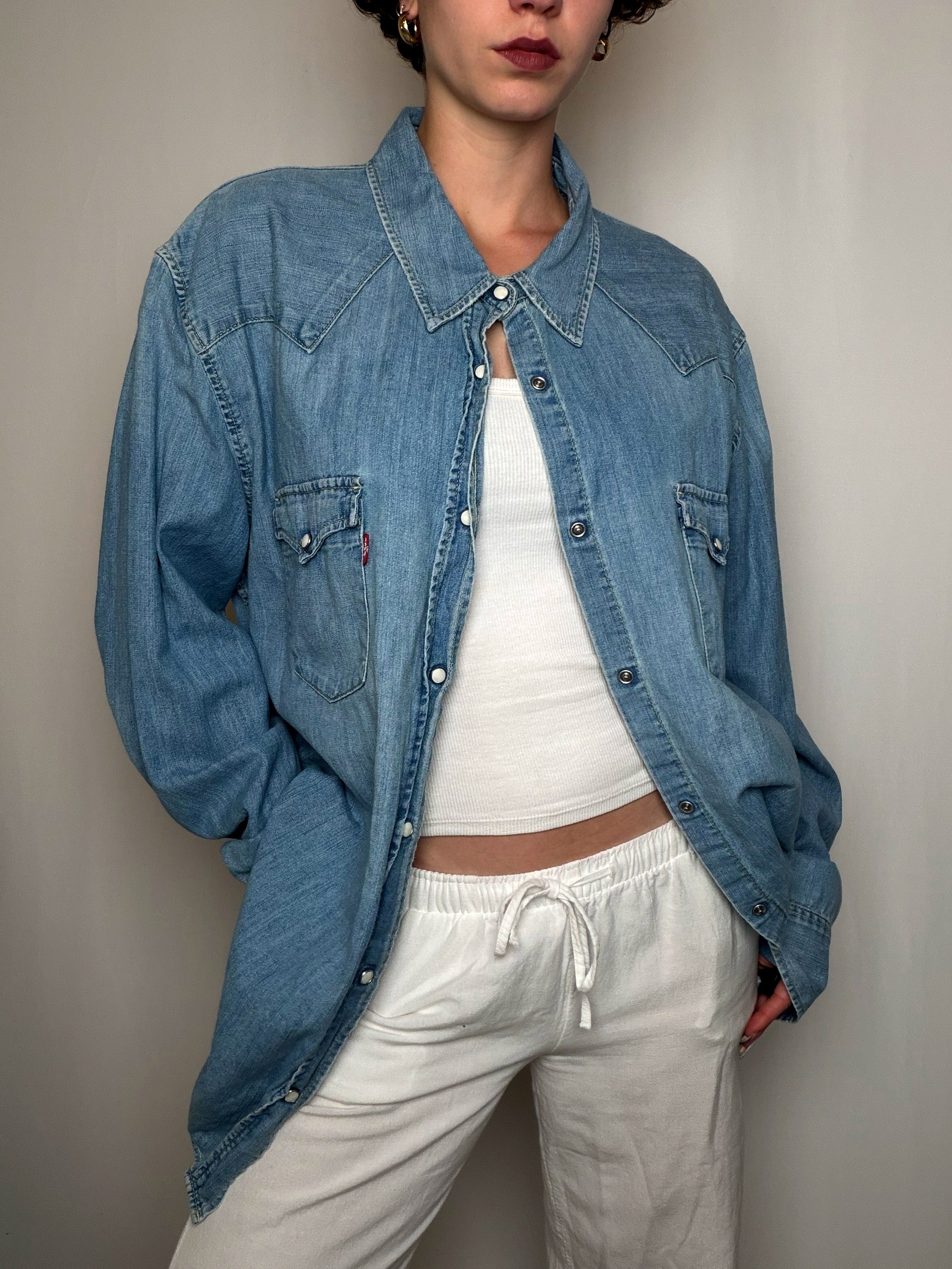 Chemise en jean bleu Levi's XL vintage
