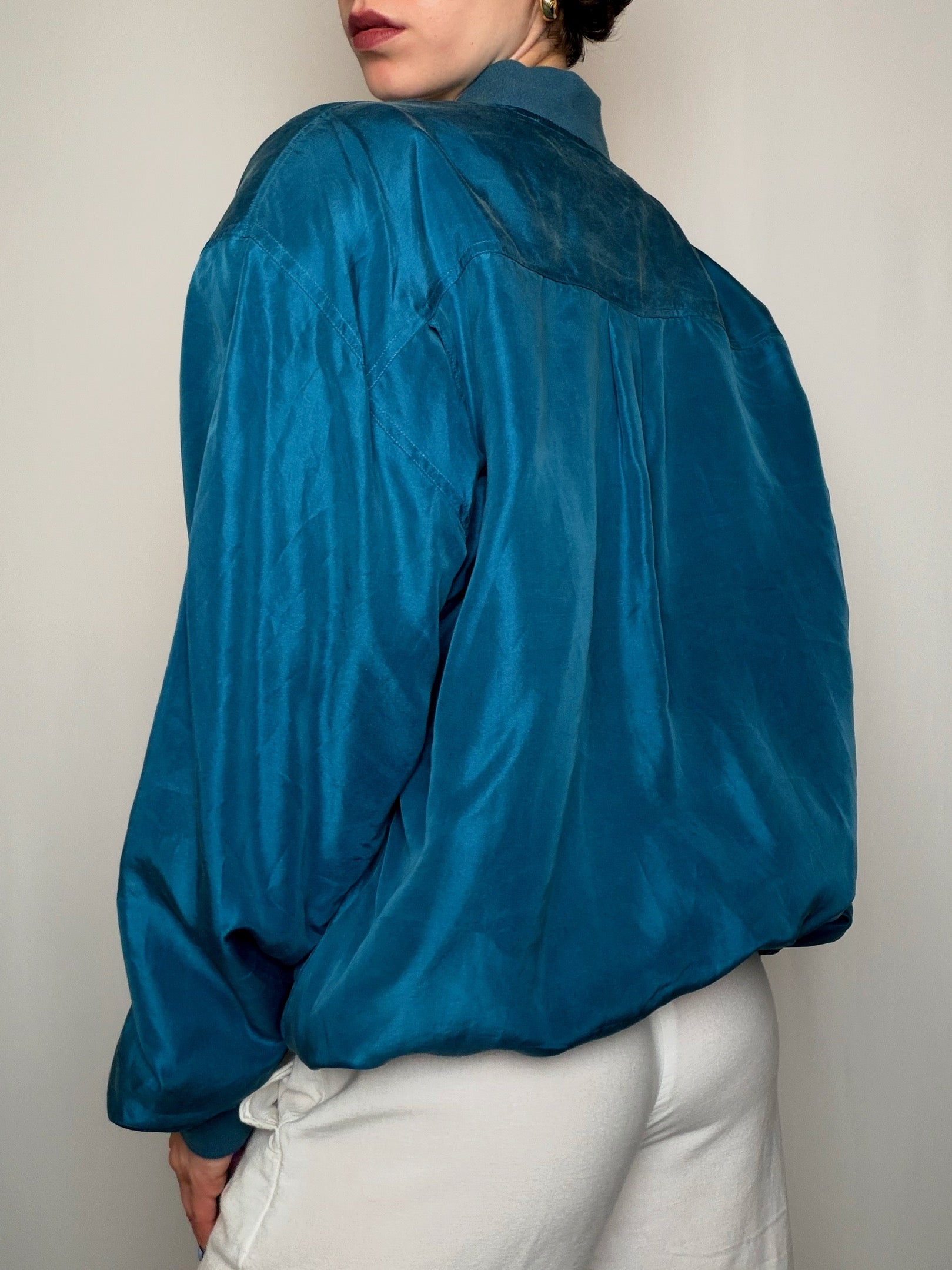 Jackets Bleu Pétrole sans marque L vintage