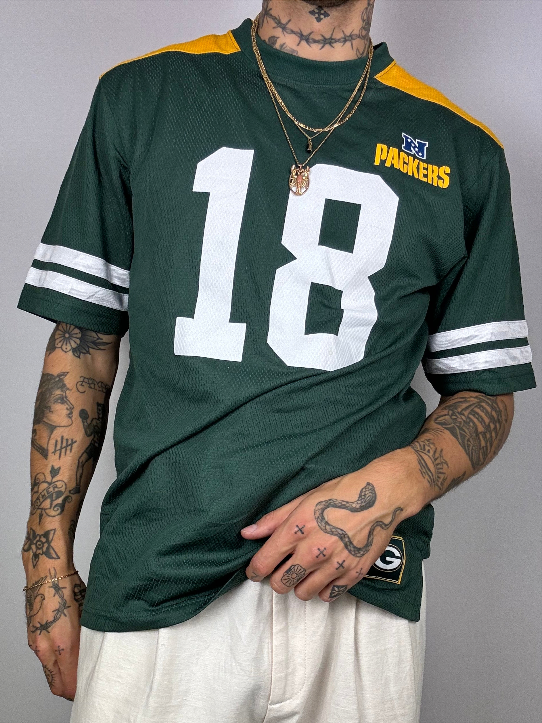 Vintage Grünes Packers American Football Trikot