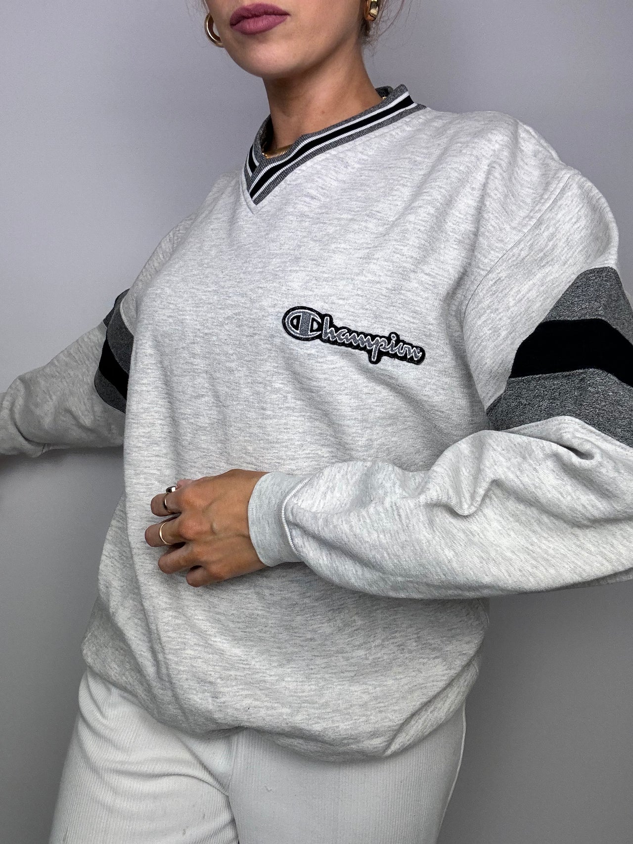 Pull vintage américain gris champion