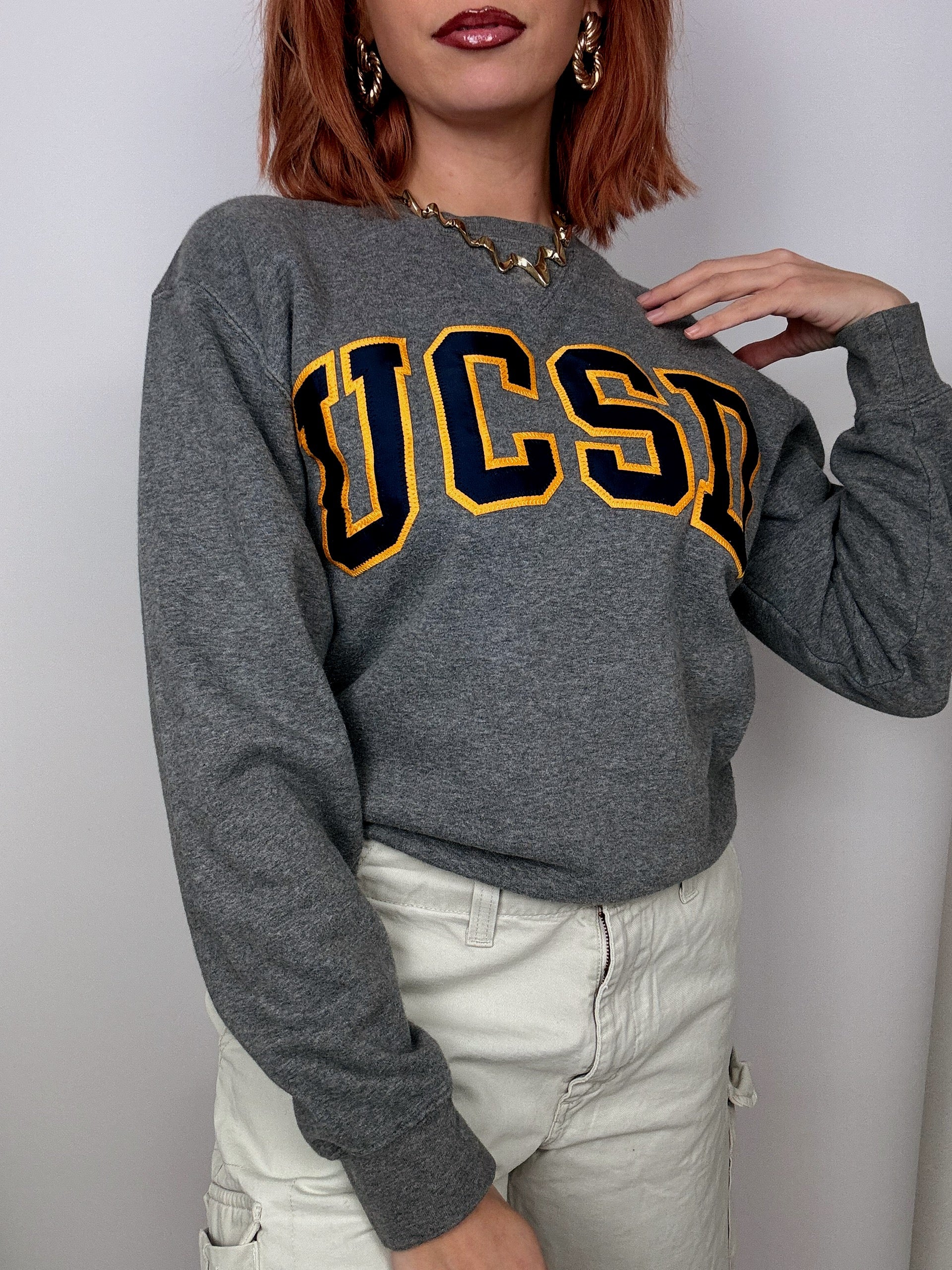 UCSD Vintage S Grey Sweater