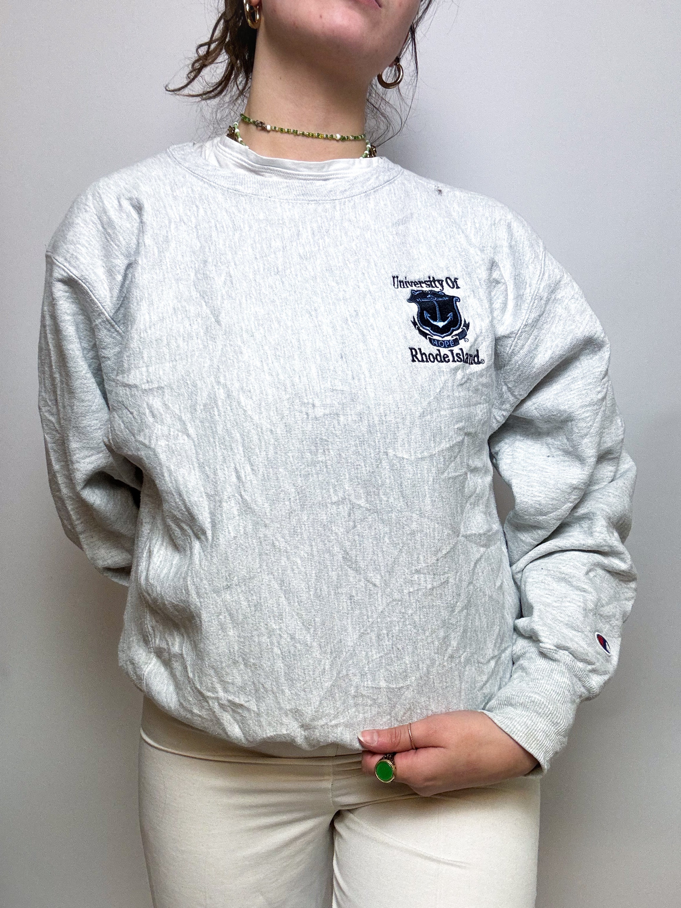 Vintage University Gray Sweater L