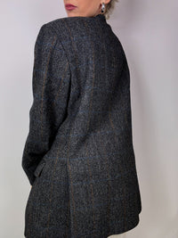 Vintage gray plaid blazer