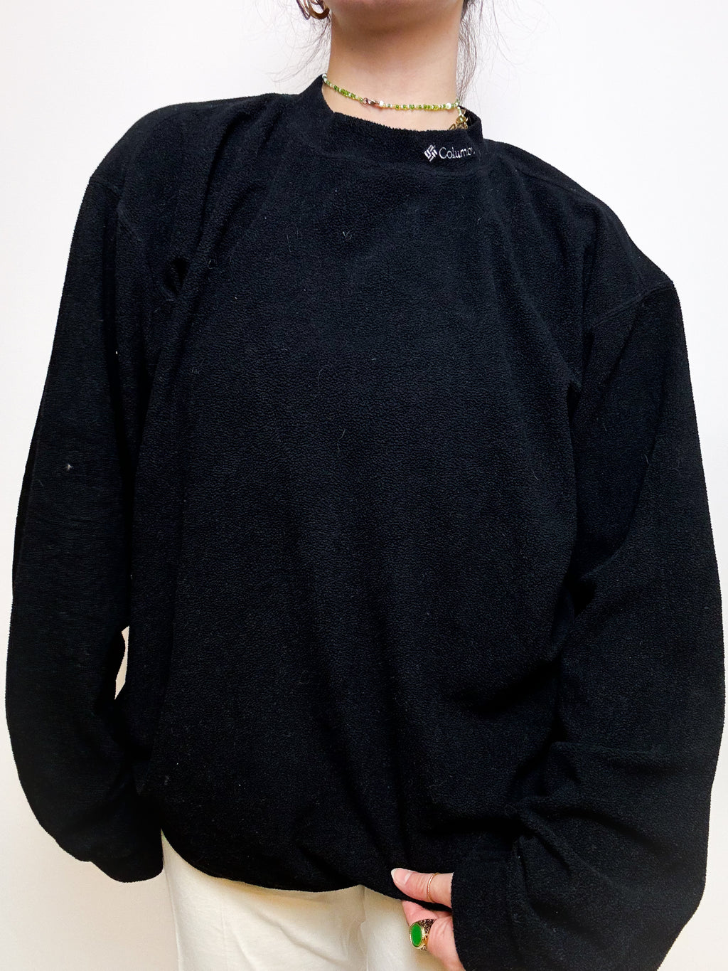 Vintage fleece sweater black XL