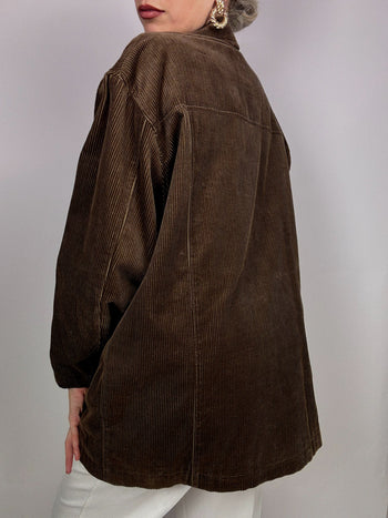 Veste en velour cotelé brune vintage