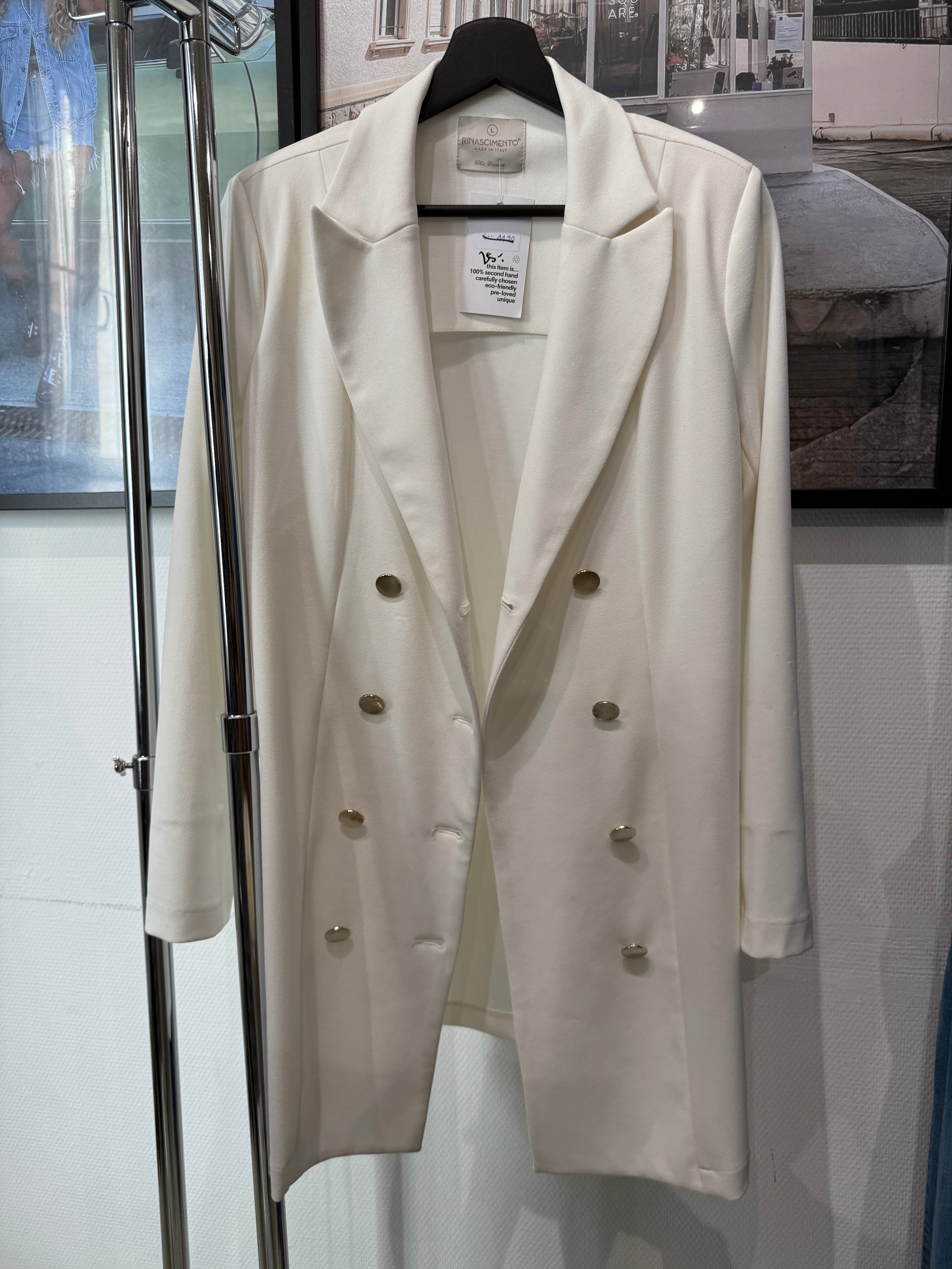Blazer long blanc M
