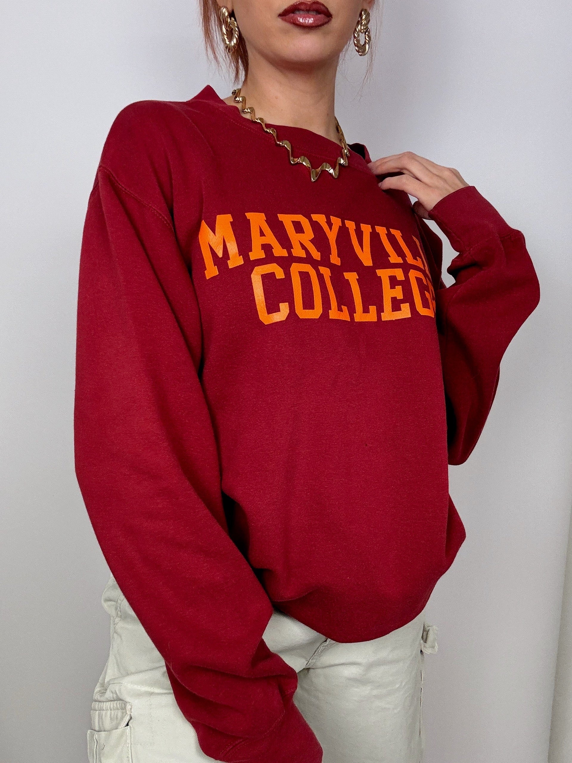 Vintage S campus red sweater