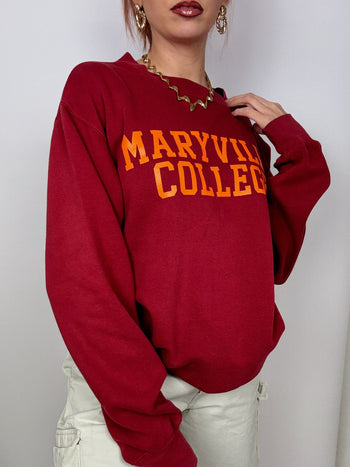 Campus roter Pullover Vintage S