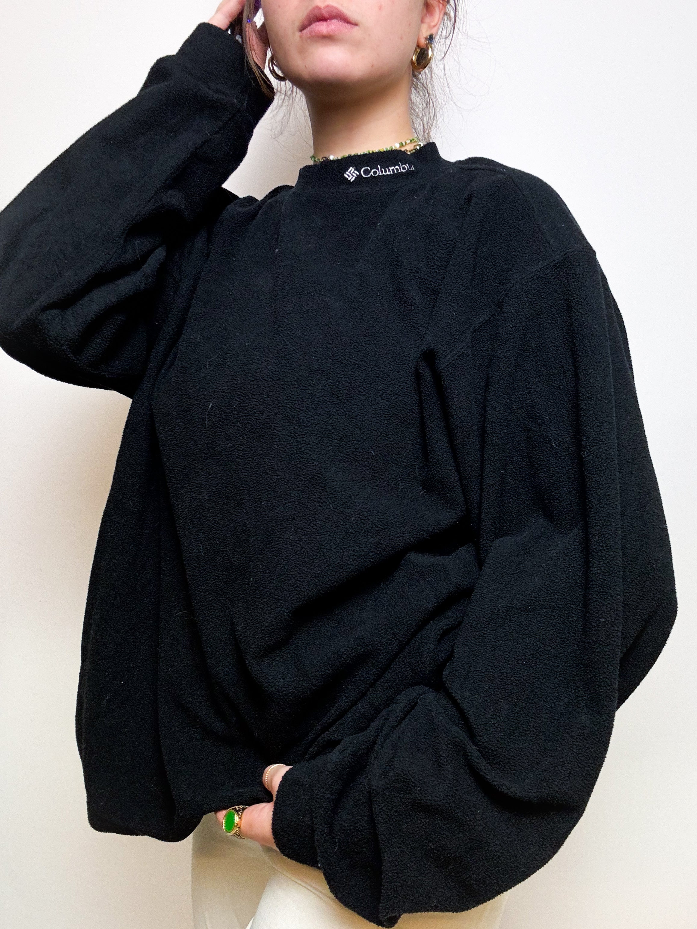 Vintage fleece sweater black XL