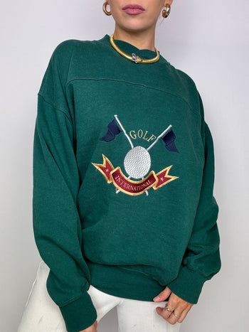 Pull vintage américain vert