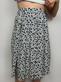 Jupe fleurie vintage bleue