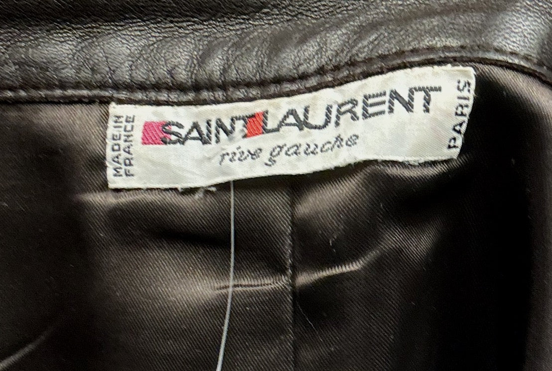 Jupe en cuire vintage YSL