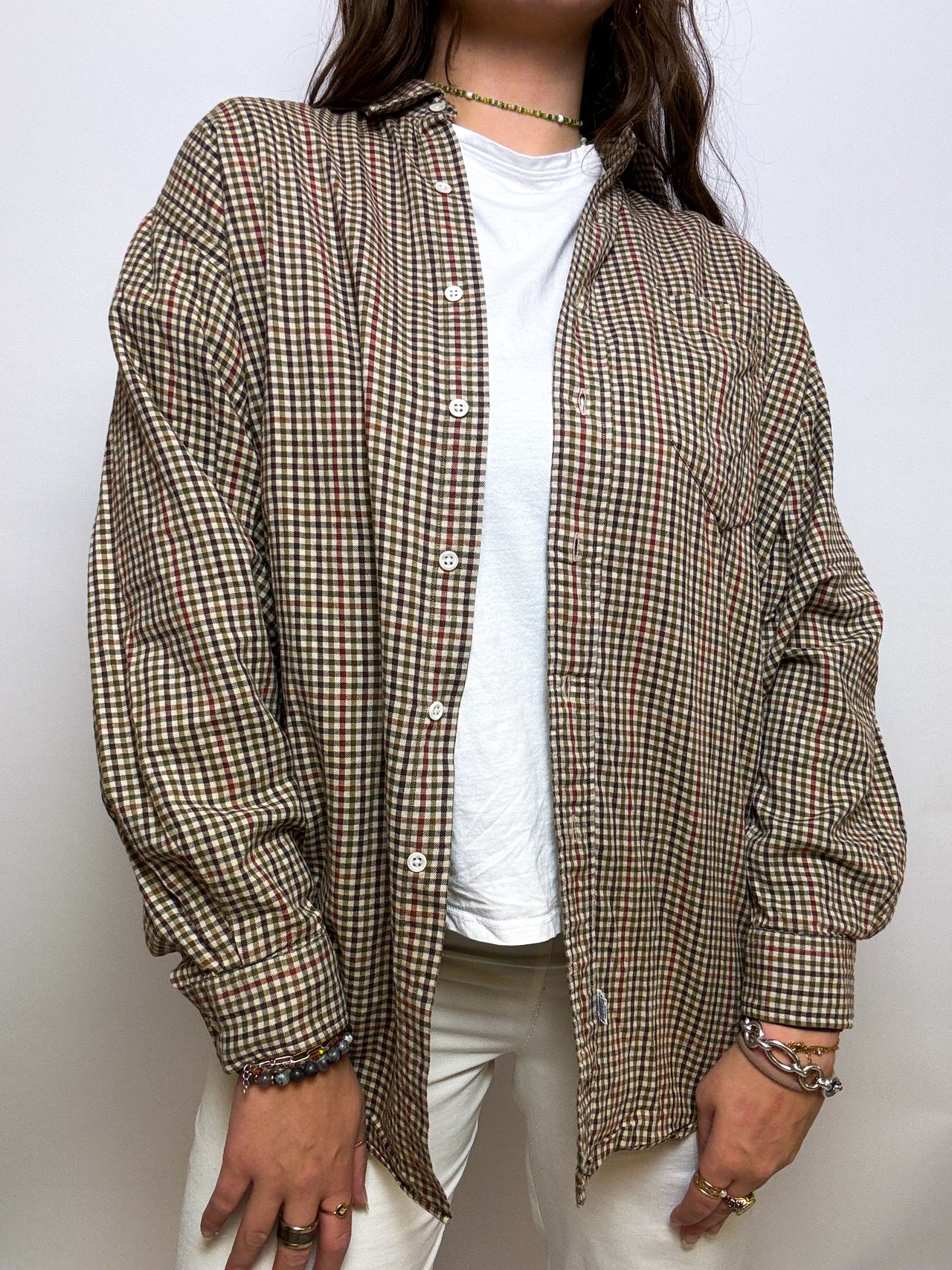 Vintage beige check shirt Ralph Lauren M/L 