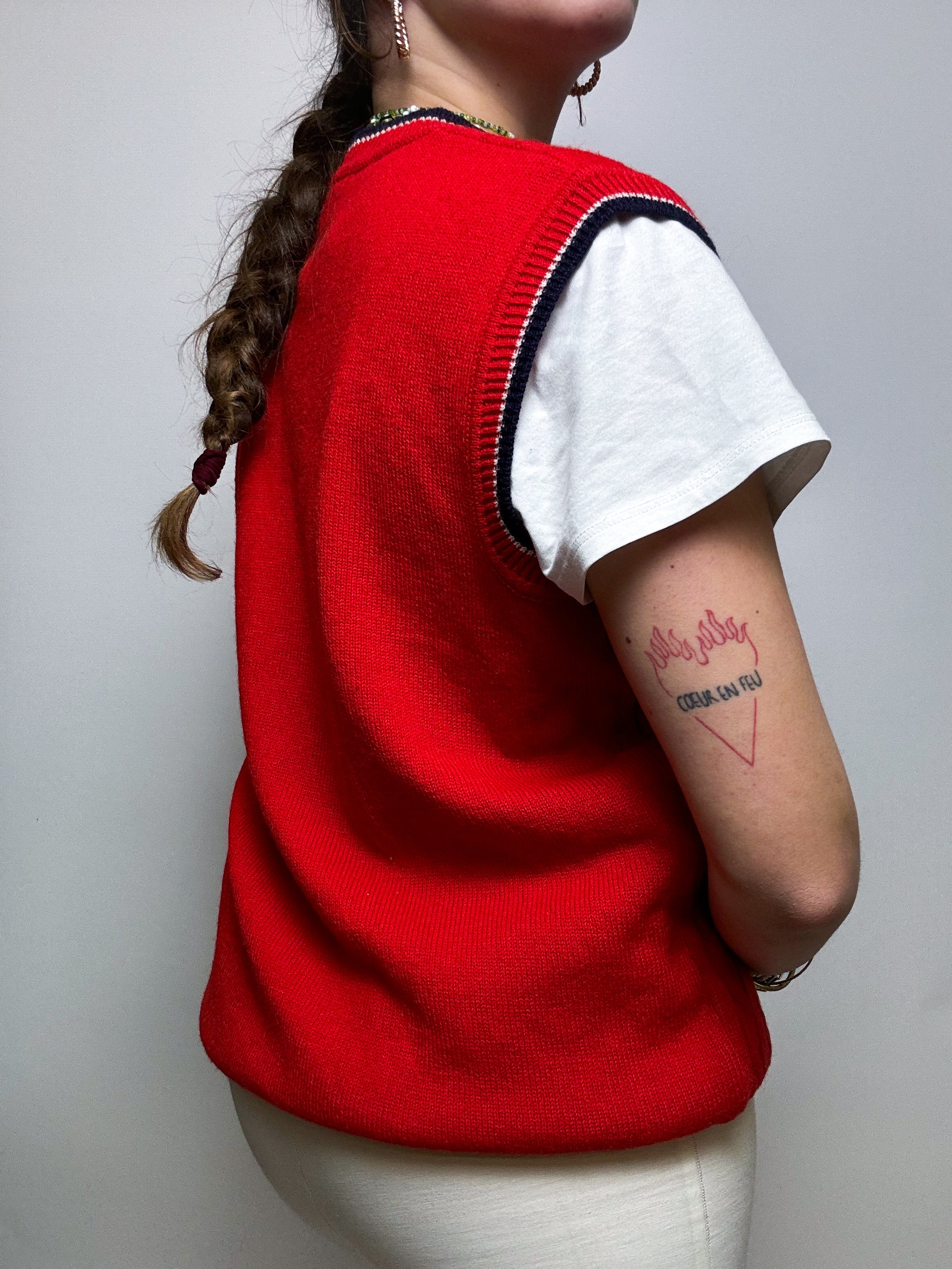 Gilet rouge Vintage M