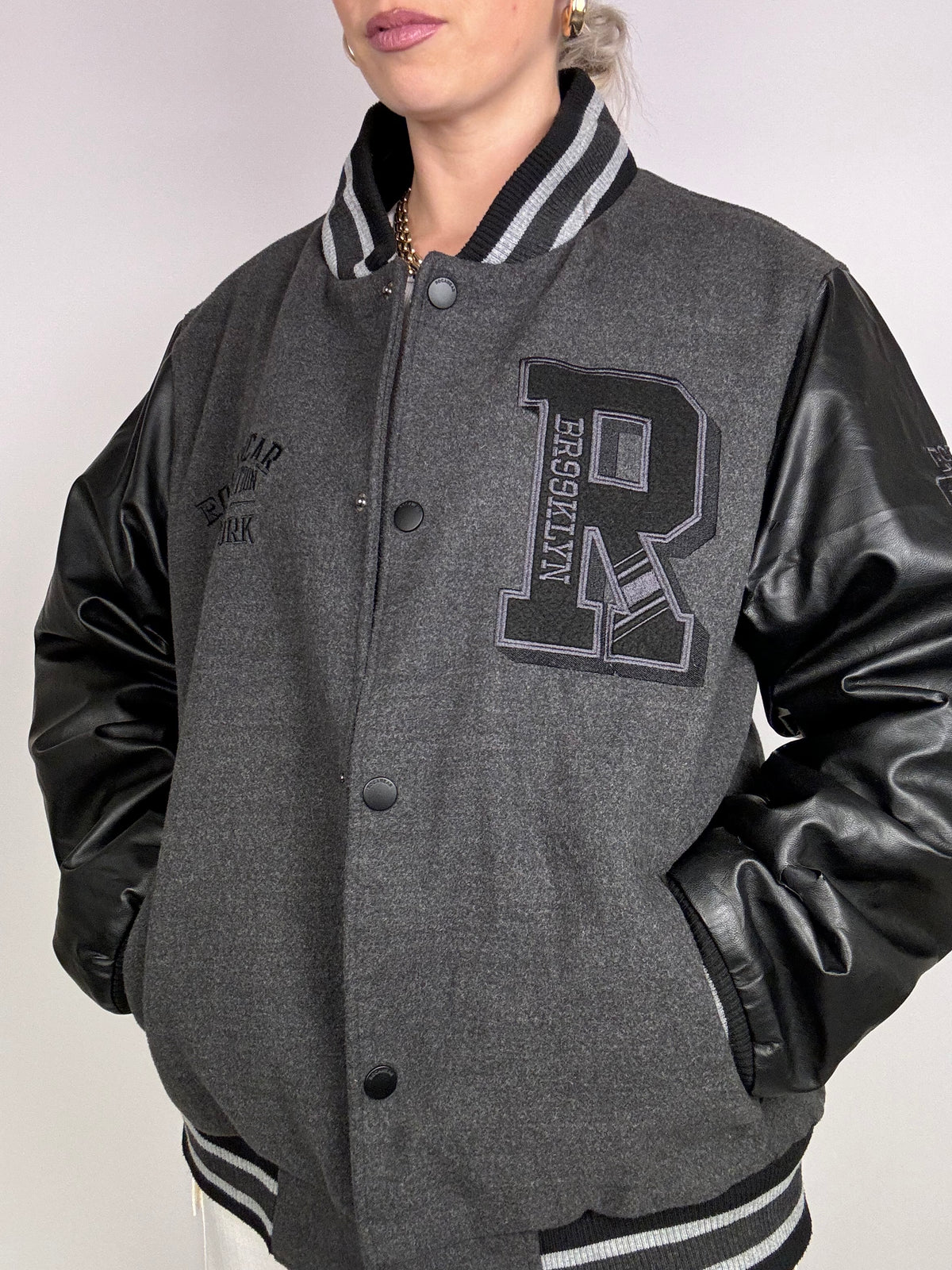 Vintage black bomber 