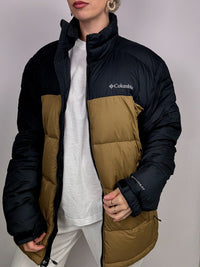 Columbia very dark blue and brown down jacket