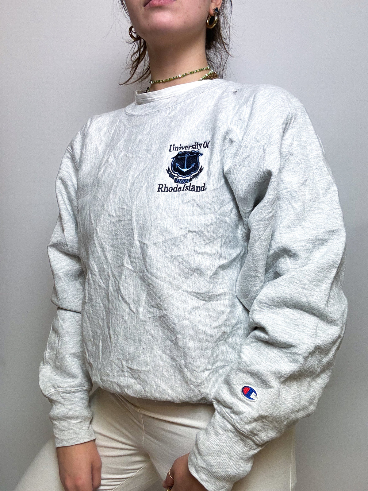 Vintage University Gray Sweater L