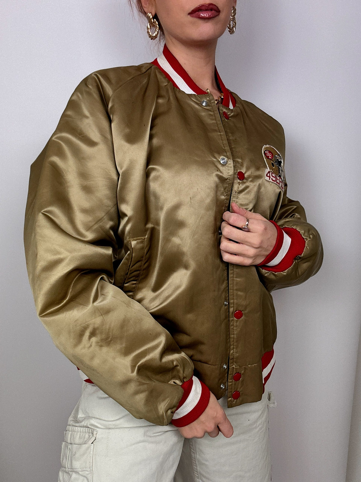 Vintage XL Gold/Red Bomber