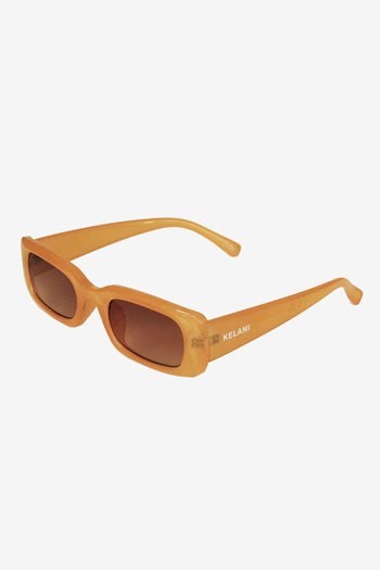 Lunettes vintage recyclées rectangulaires oranges