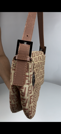 Sac Fendi Baguette Rose en Toile