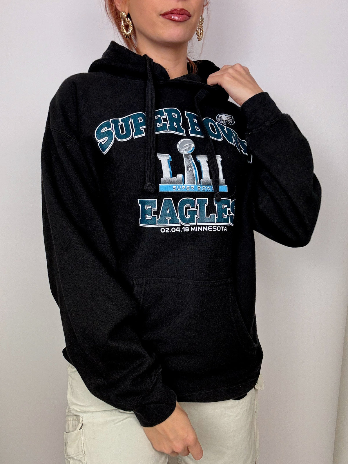 Black super bowl sweater Vintage M/L