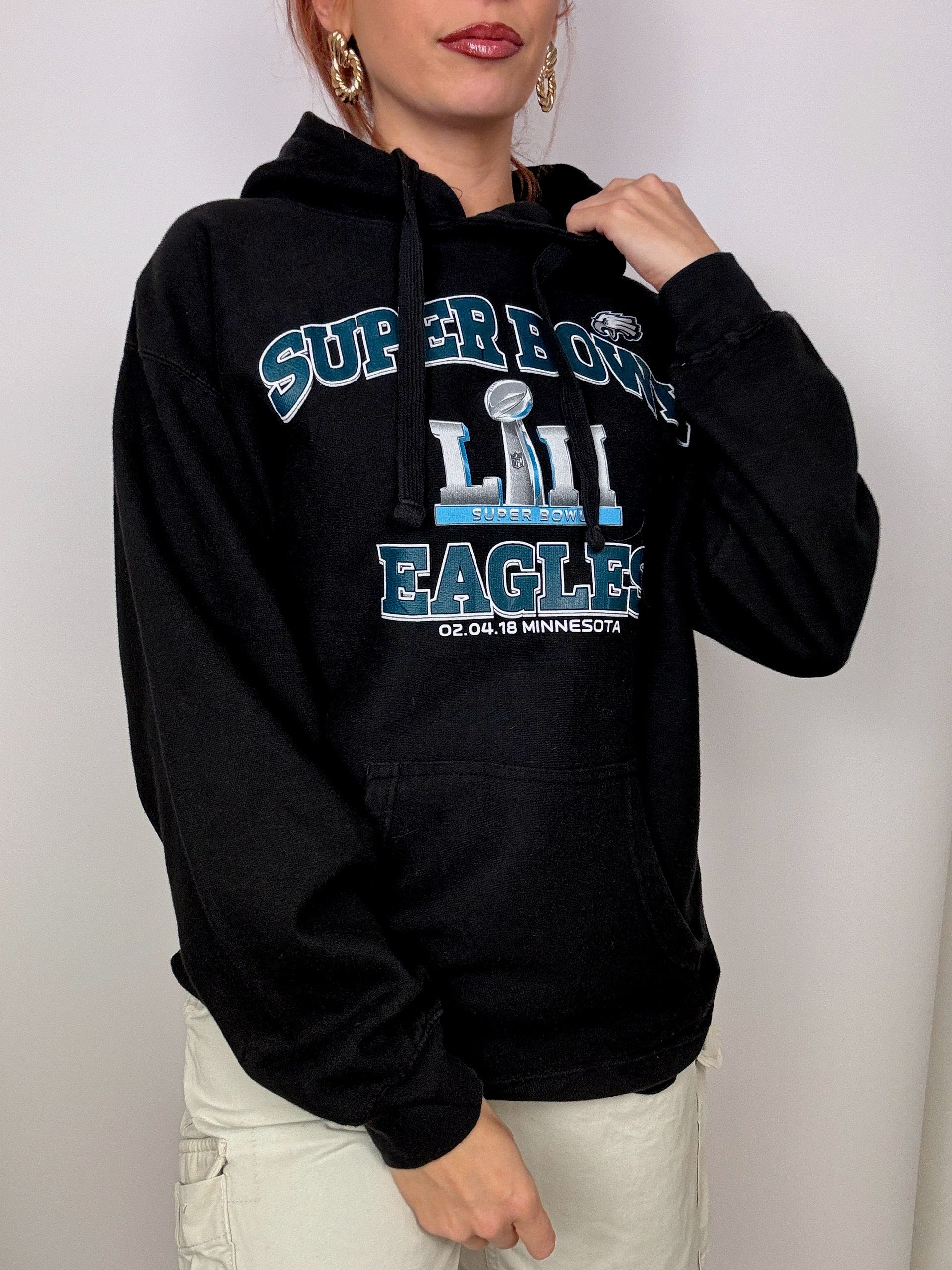Black super bowl sweater Vintage M/L