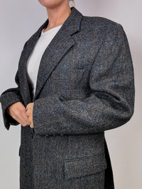 Vintage gray plaid blazer
