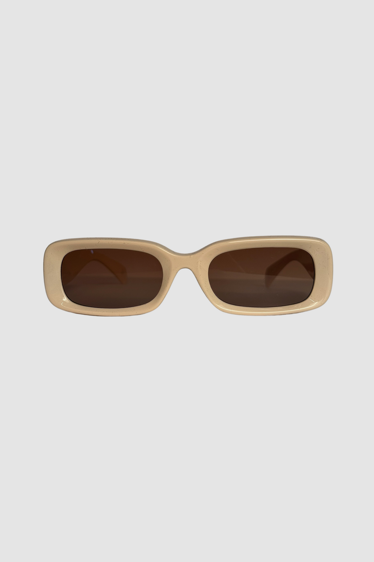 Blue recycled rectangular vintage glasses with blue lenses 