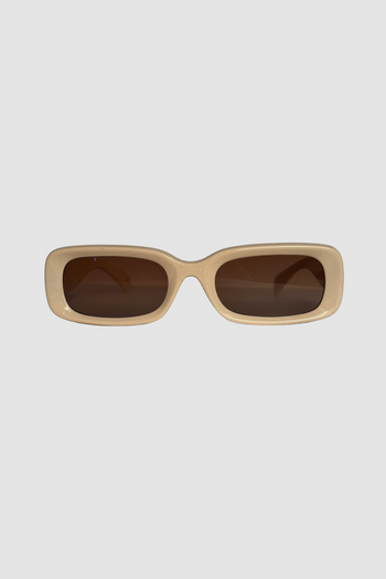 Blue recycled rectangular vintage glasses with blue lenses 