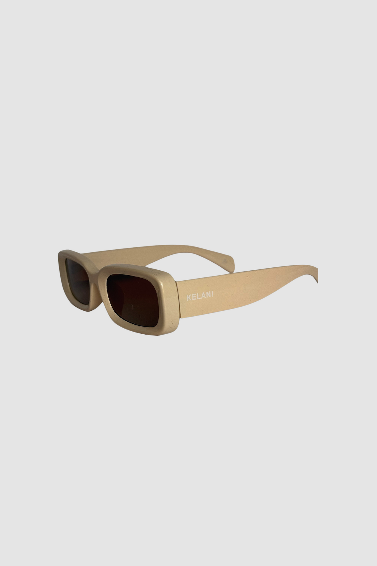 Blue recycled rectangular vintage glasses with blue lenses 